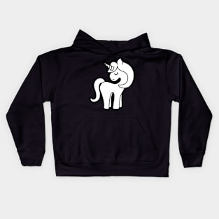 Shy Unicorn Kids Hoodie